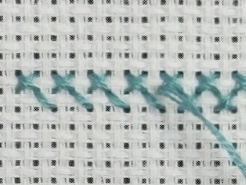row of cross stitches